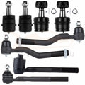 Set of 6 Front Upper Lower Ball Joints Tie Rod Ends for Jeep Grand Cherokee (1999–2004)