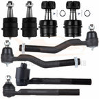 Set of 6 Front Upper Lower Ball Joints Tie Rod Ends for Jeep Grand Cherokee (1999–2004)