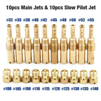 10x Carburetor Main Jet & Slow/Plot Jet Kit for PWK Keihin OKO CVK PE