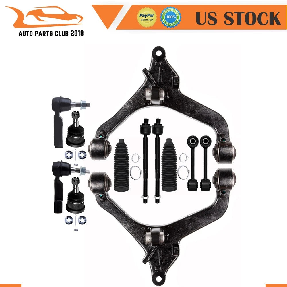 12pcs Front Lower Control Arm Ball Joint Tie Rod End for Jeep Liberty (2006–2007)