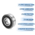 Deep Groove Ball Bearing 6202DDU for Scooter Skateboard Wheel (15x35x11mm)