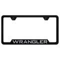 Black Cut-Out License Plate Frame - Officially Licensed for Jeep Wrangler