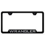 Black Cut-Out License Plate Frame - Officially Licensed for Jeep Wrangler