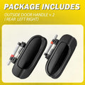 2X Rear Left Right Exterior Door Handle Black for Nissan Sentra (2000–2006)