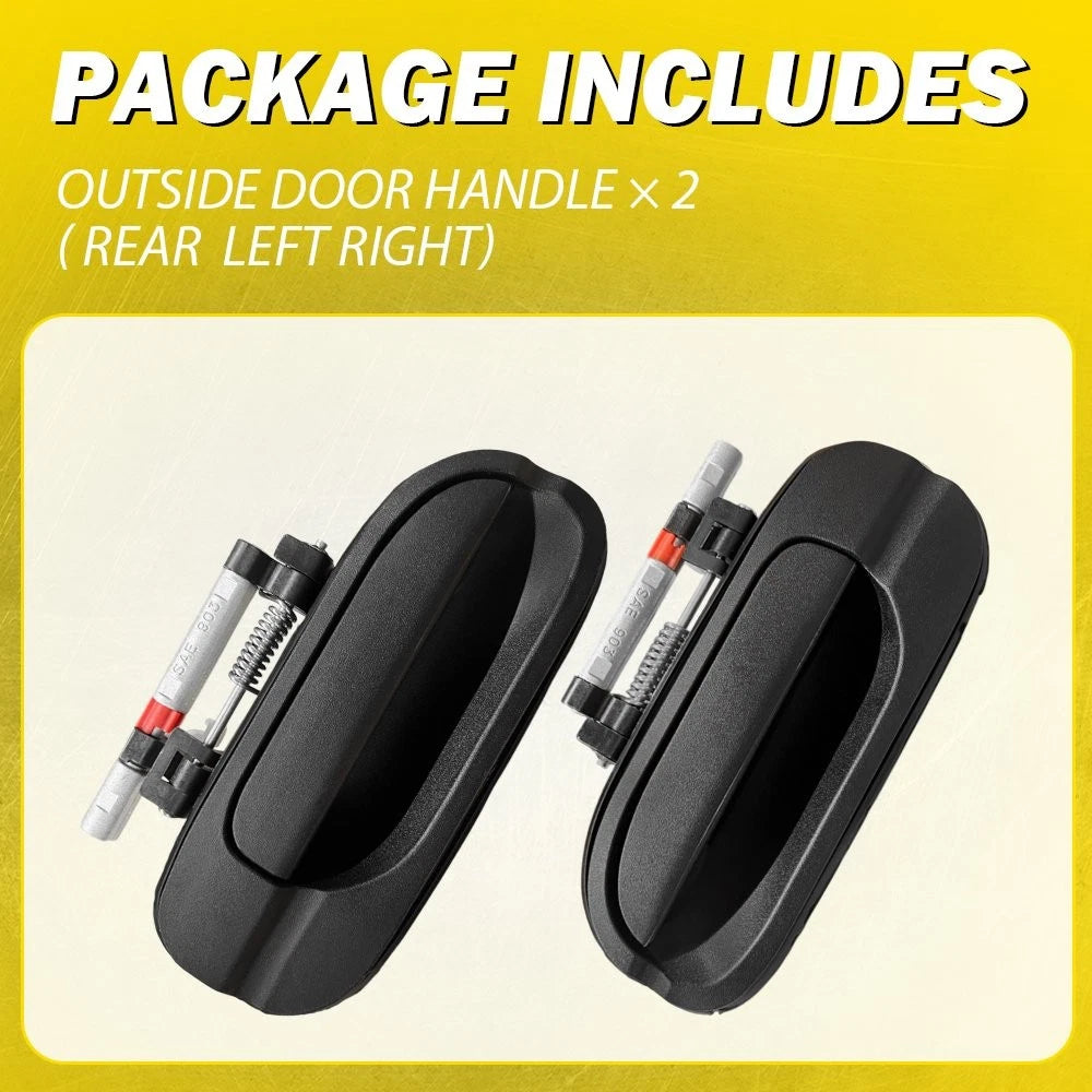 2X Rear Left Right Exterior Door Handle Black for Nissan Sentra (2000–2006)