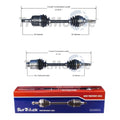 Set of 2 Front CV Axle Shafts for Mazda 323, Mercury Capri (FWD)