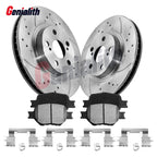 Front Slotted Rotors & Ceramic Brake Pads Kit for Toyota Celica (2000–2005)