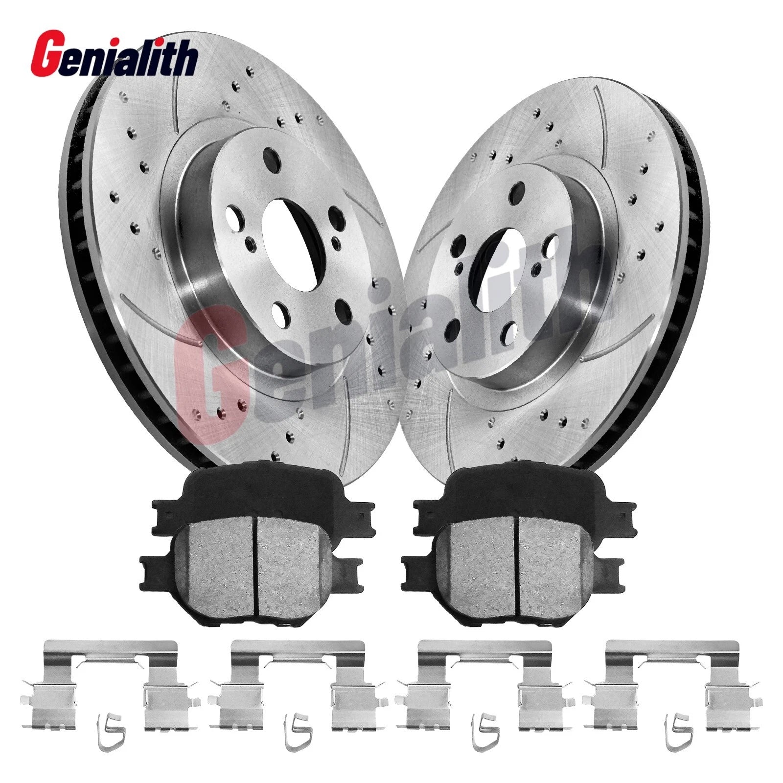 Front Slotted Rotors & Ceramic Brake Pads Kit for Toyota Celica (2000–2005)