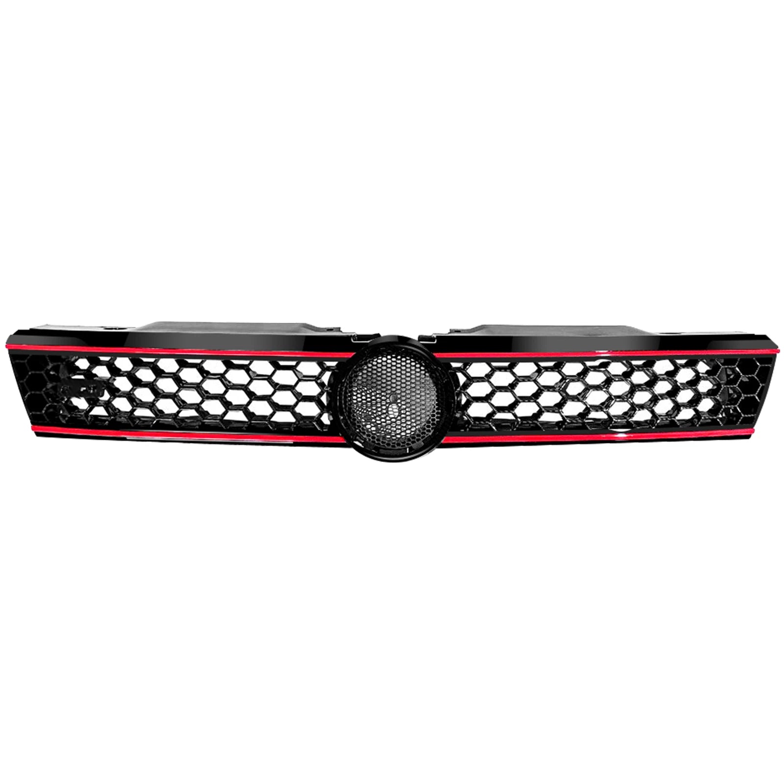 Grille for Volkswagen Jetta (2011–2014) Hex Mesh Black with Red Trim