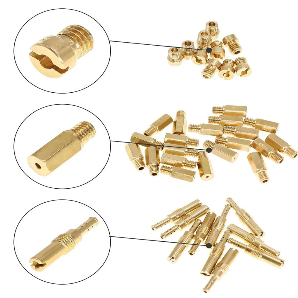 30Pcs Main Jet & 10Pcs Slow Jet Kit for PWK Keihin OKO CVK (All Years)