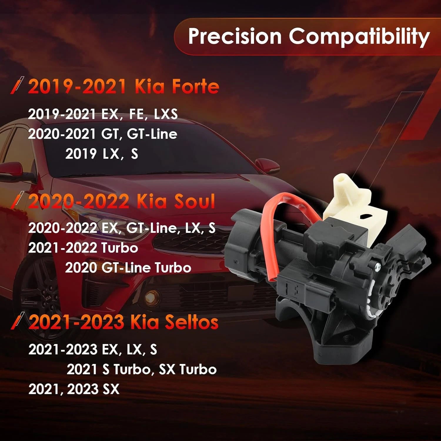 Ignition Lock Switch Cylinder for Kia Forte Soul Seltos (2019-2023)
