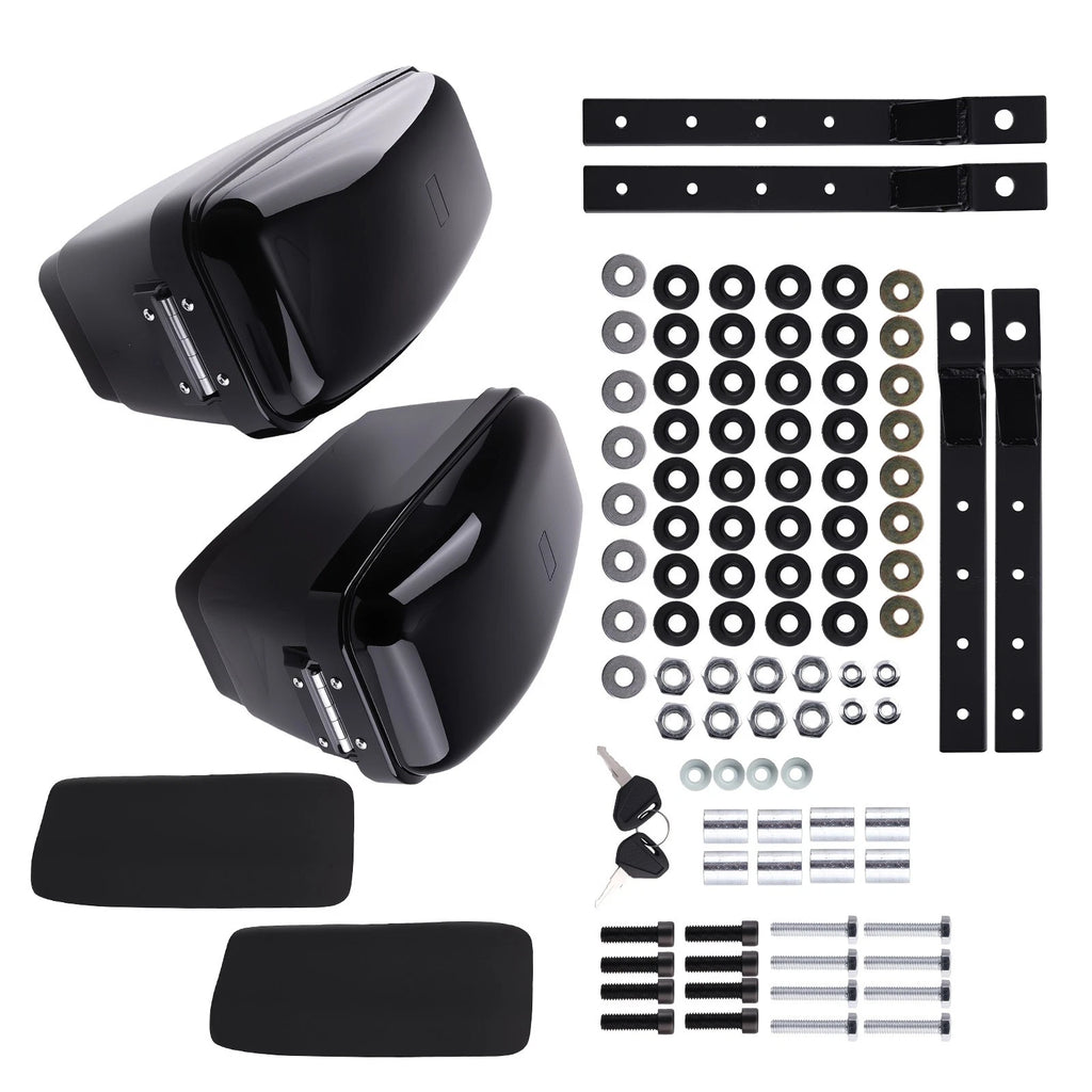 Hard Saddlebags for Harley Honda Yamaha (Extended, 2010–2023)