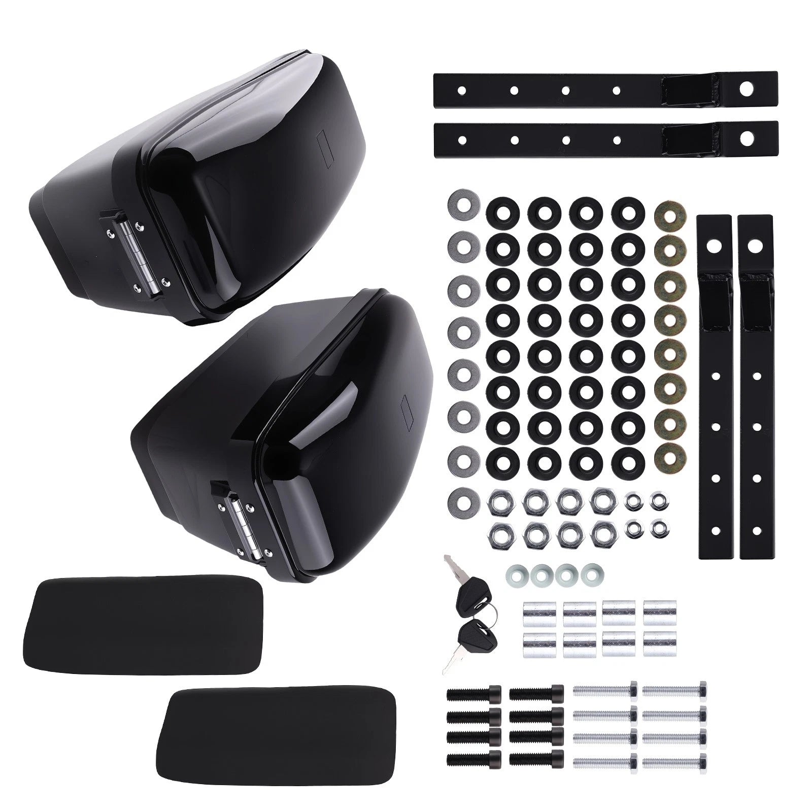 Hard Saddlebags for Harley Honda Yamaha (Extended, 2010–2023)
