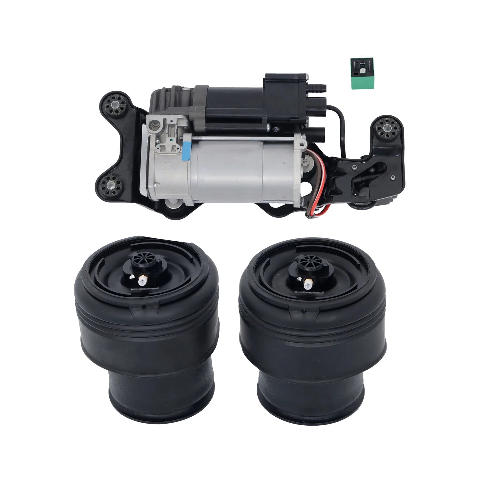 3PC Air Suspension Compressor Kit + Rear Air Spring for BMW X5 X6 (2013-2019)