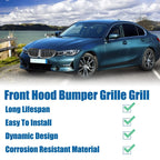 Front Hood Bumper Grille for BMW 330i 330e M340i Diamond Star Silver Tone