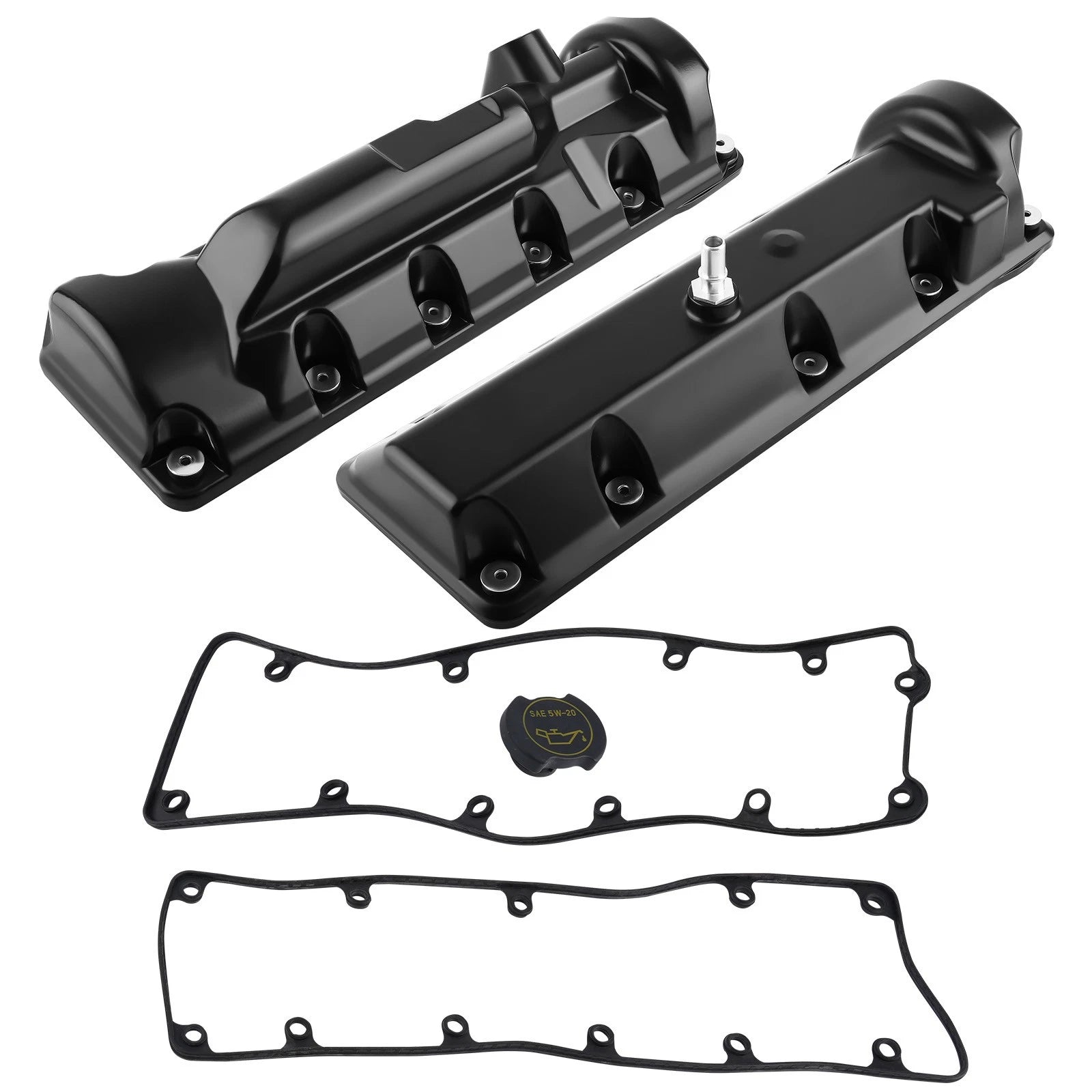 2X Aluminum Valve Cover Set for Ford E-150 E-250 F-150 Lincoln Town Car (4.6L)