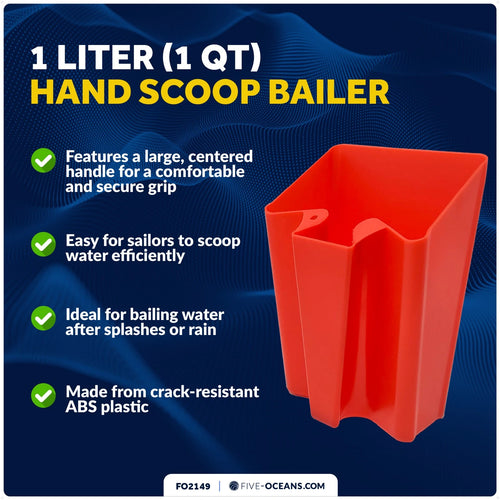 1 Liter Red Marine Scoop Bailer for Optimist Dinghies