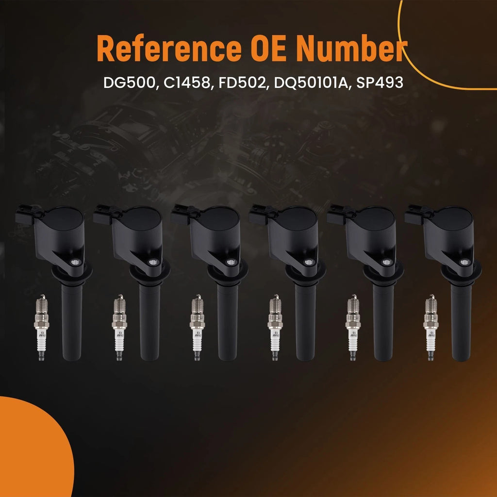Set of 6 Ignition Coils for Ford Taurus/Mercury Sable 3.0L (2000–2004) XS2Z12029AA