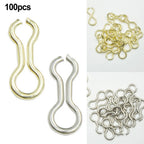100pcs Fishing Sinker Eyelets for Bass Fishing (Stainless Steel)