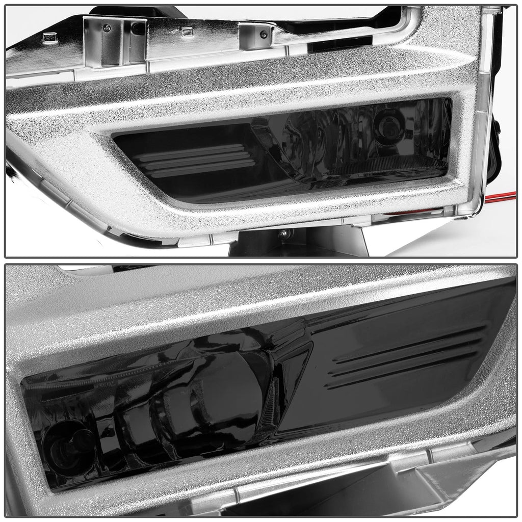 Pair of Smoked Lens Fog Lights with Switch & Silver Bezels for Rogue (2017–2018)