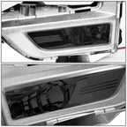 Pair of Smoked Lens Fog Lights with Switch & Silver Bezels for Rogue (2017–2018)