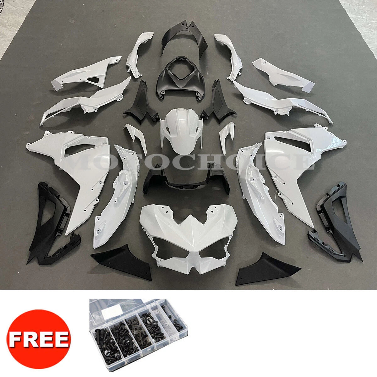 Unpainted Injection Fairing Kit w/ Bolts for Kawasaki Ninja 500 (2024–2025)