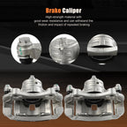 Front Pair Brake Calipers w/ Bracket for Nissan March (2012–2015)