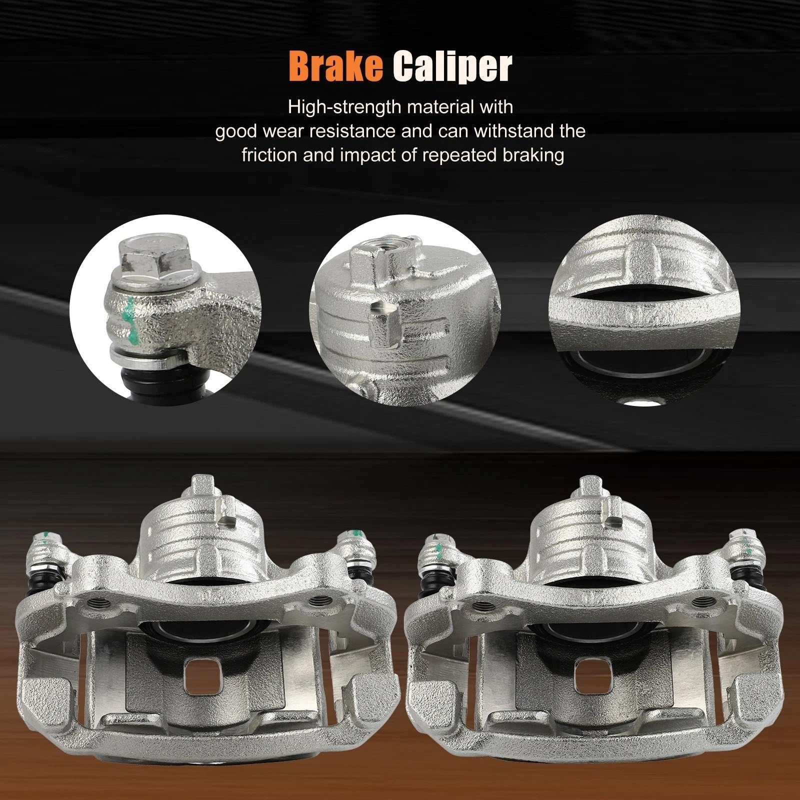 Front Pair Brake Calipers w/ Bracket for Nissan March (2012–2015)