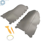 2Pcs Front Door Panels Gray Leather Armrest Cover for Honda Pilot (2009-2015)