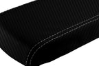 Carbon Fiber Console Lid Cover for Toyota Supra MK3 (1986–1992) Gray Stitch
