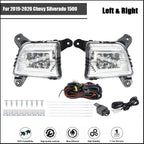 Clear Front Bumper Fog Lights for Chevy Silverado 1500 (2019–2020)