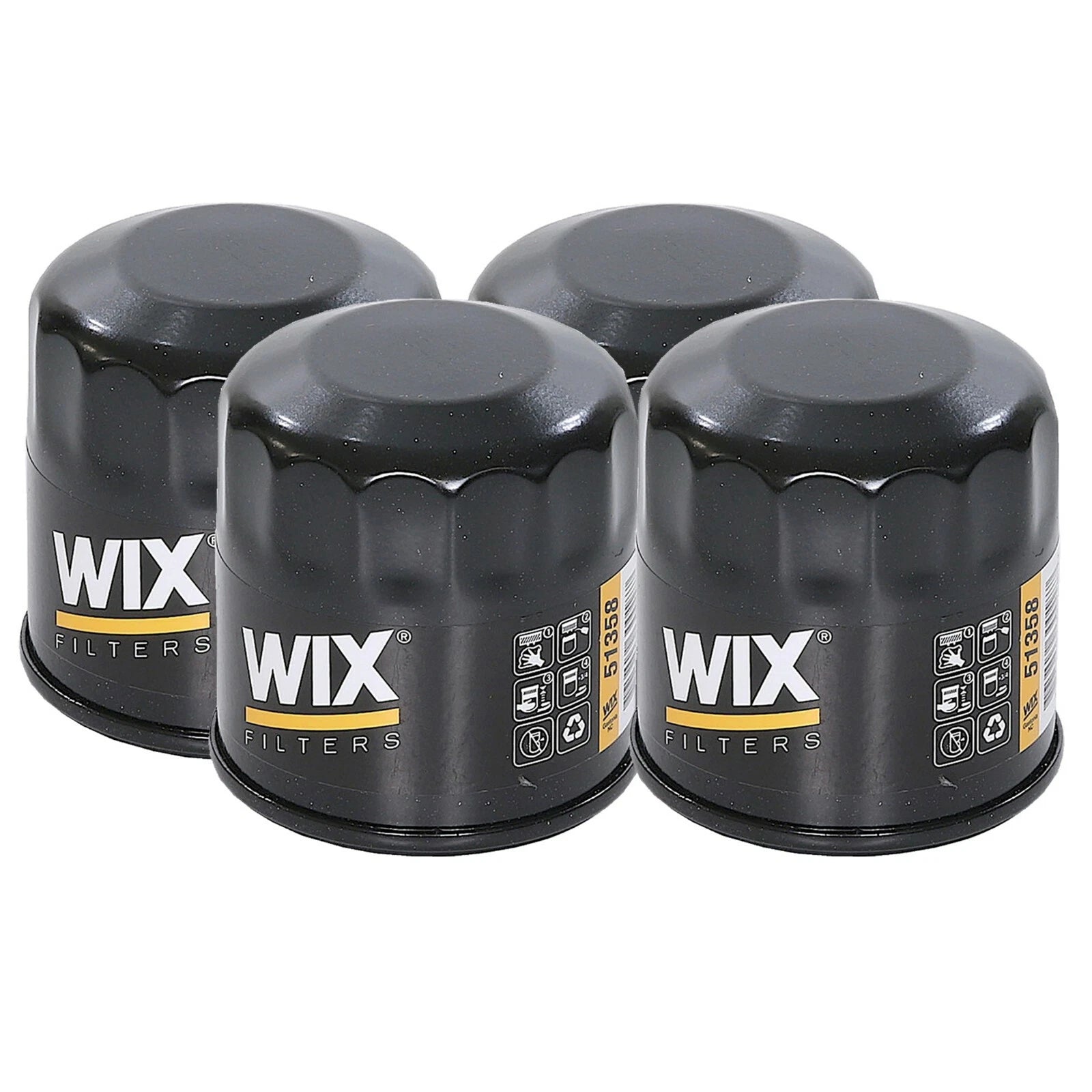 Set of 4 WIX Engine Oil Filters for Chevy Dodge Honda Infiniti Kia Mazda Nissan