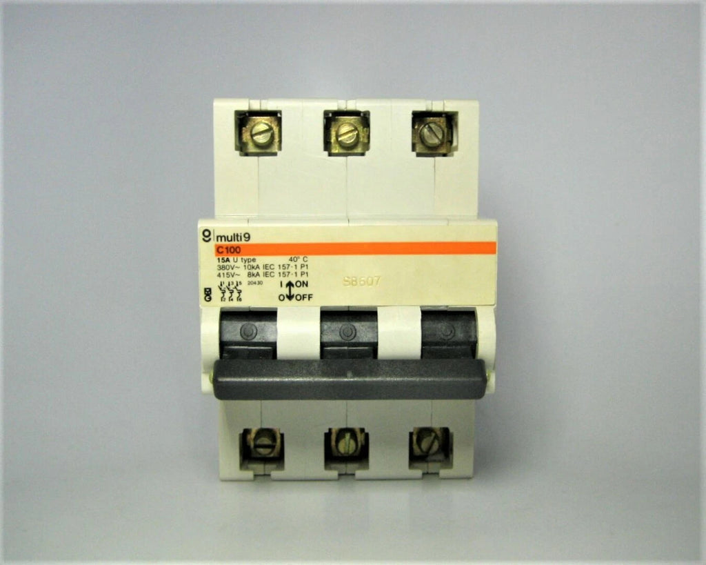 Merlin Gerin 20430 Multi 9 C100 3-Pole 415VAC 15Amp Circuit Breaker