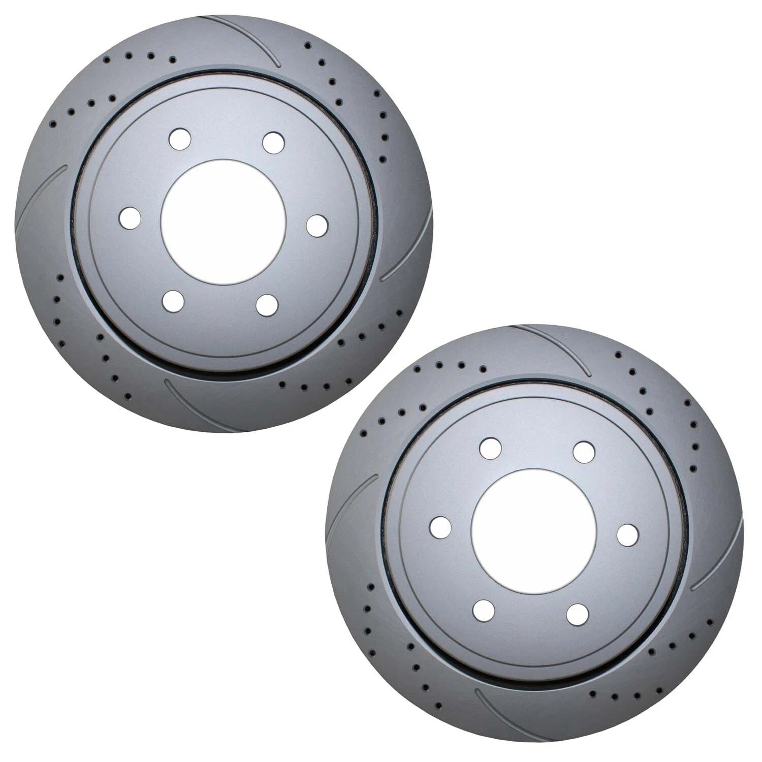 2 Rear Drilled Slotted 348mm Brake Rotors for Ford F-150 (2015–2023)