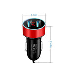 Dual USB Car Charger for Universal Vehicles (3.1A, LED Voltage Display)