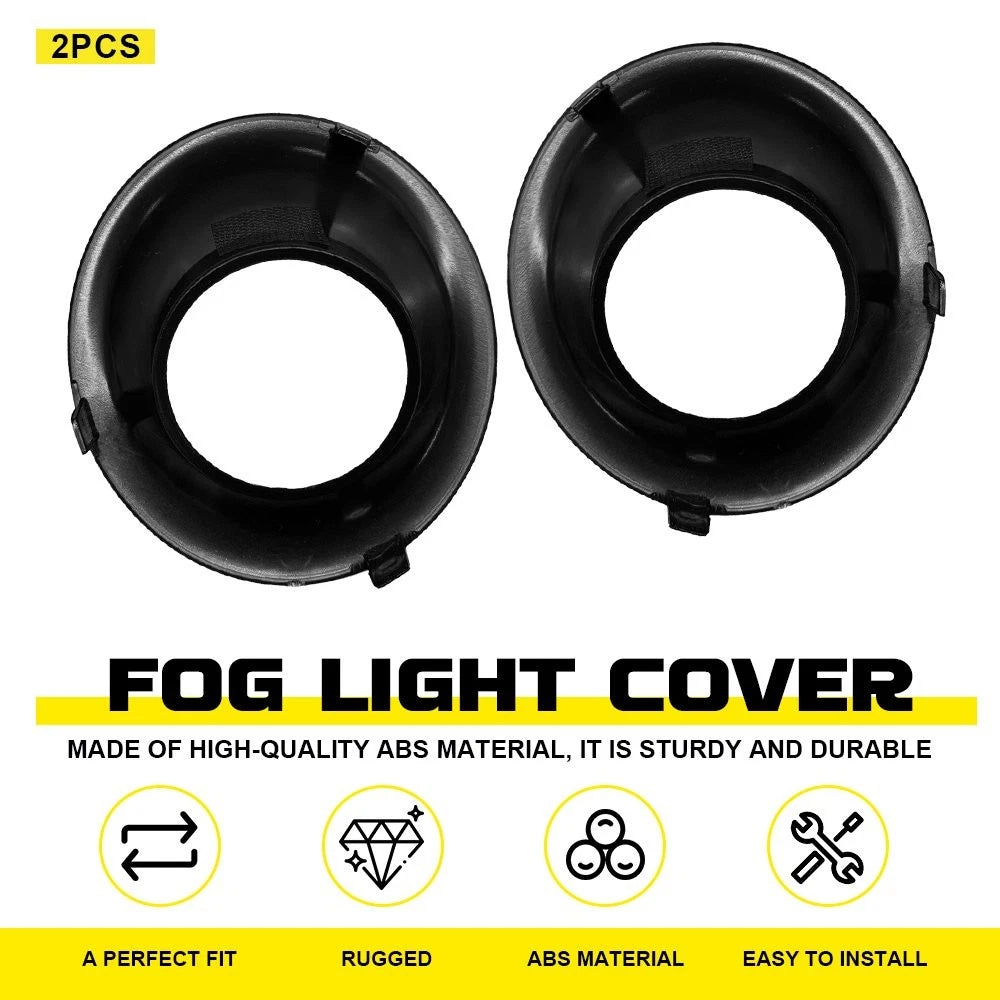 Set of 2 Front Bumper Fog Light Cover Bezels for Dodge Challenger (2015–2023)