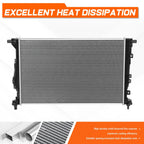 Aluminum Core Cooling Radiator for Jeep Cherokee 2019–2023 DPI-13847