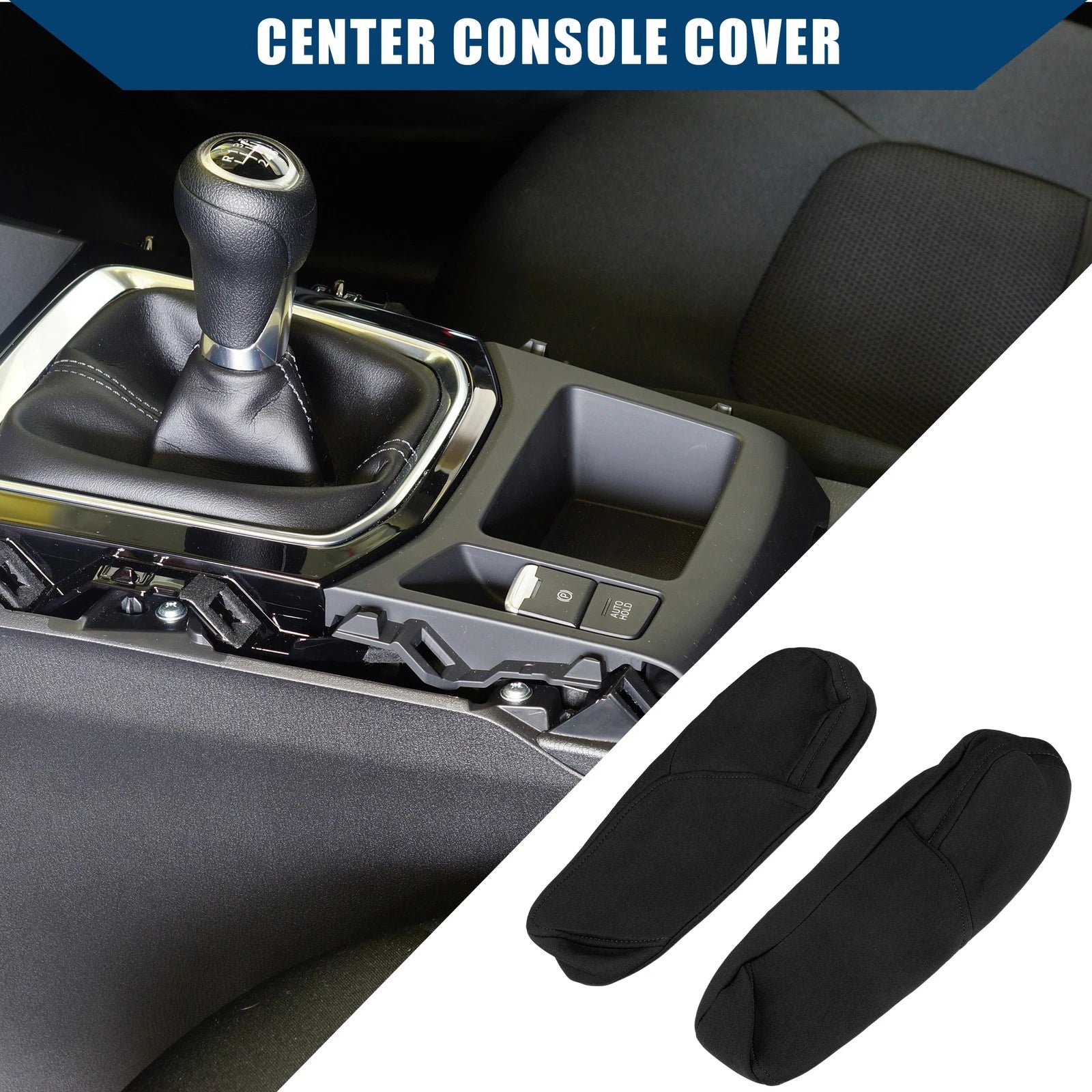 1 Pair Center Console Armrest Cover for Honda CR-V (2017–2023) Neoprene Black