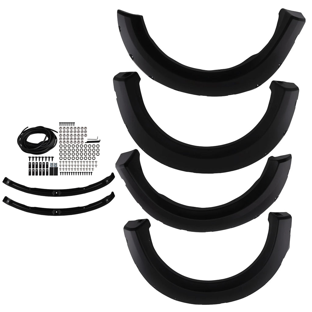 Set of 4 Black Fender Flares for Ford F150 (2009–2014) FO1268100 TRA288113