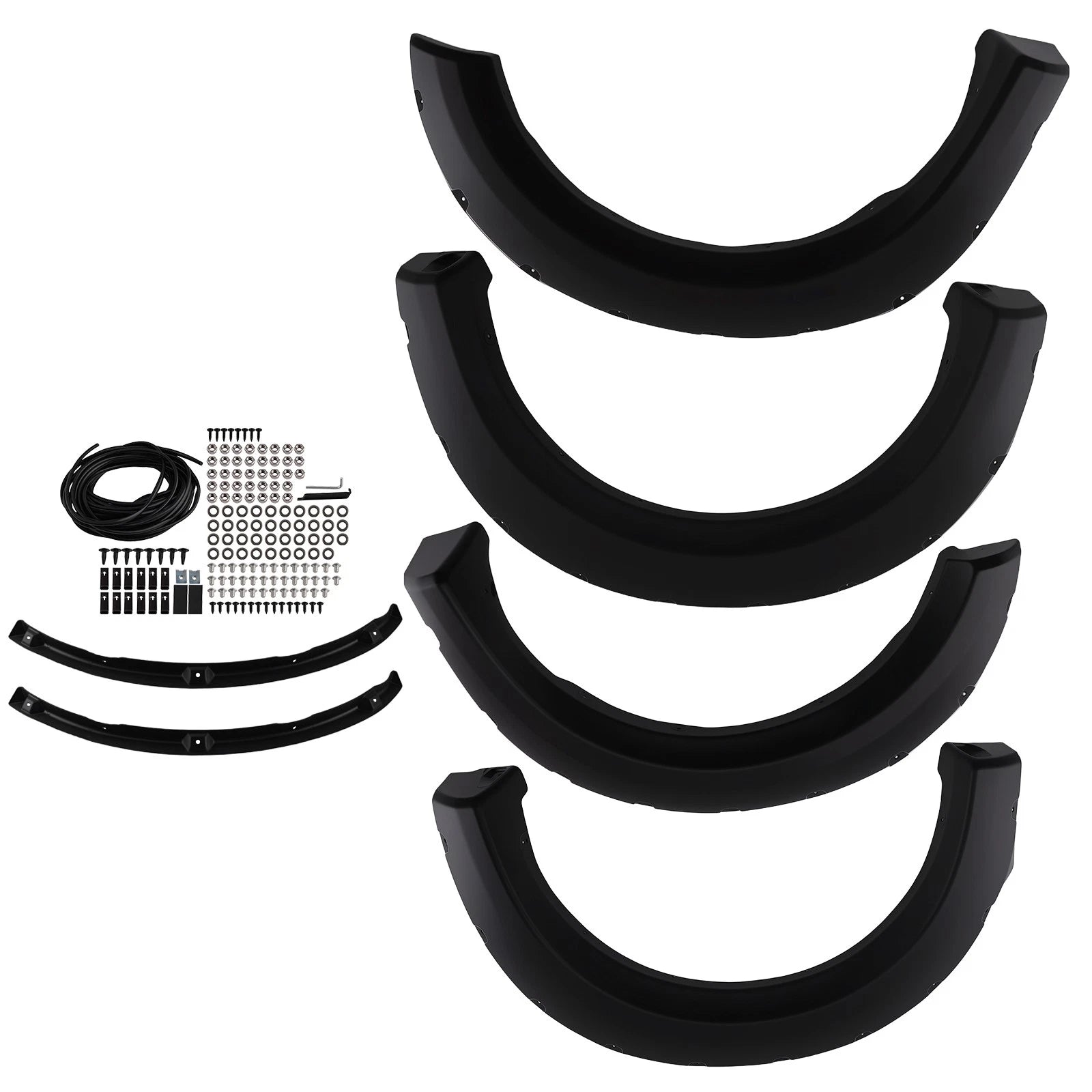 Set of 4 Black Fender Flares for Ford F150 (2009–2014) FO1268100 TRA288113
