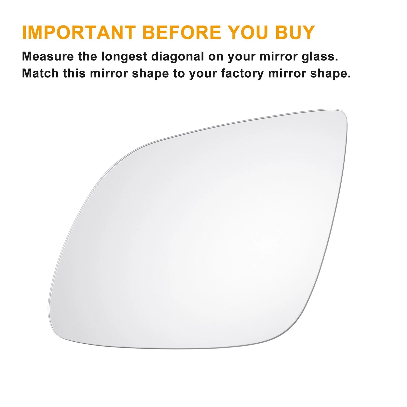 Left Side Heated White Mirror Glass for Audi Q5 (2008–2016)