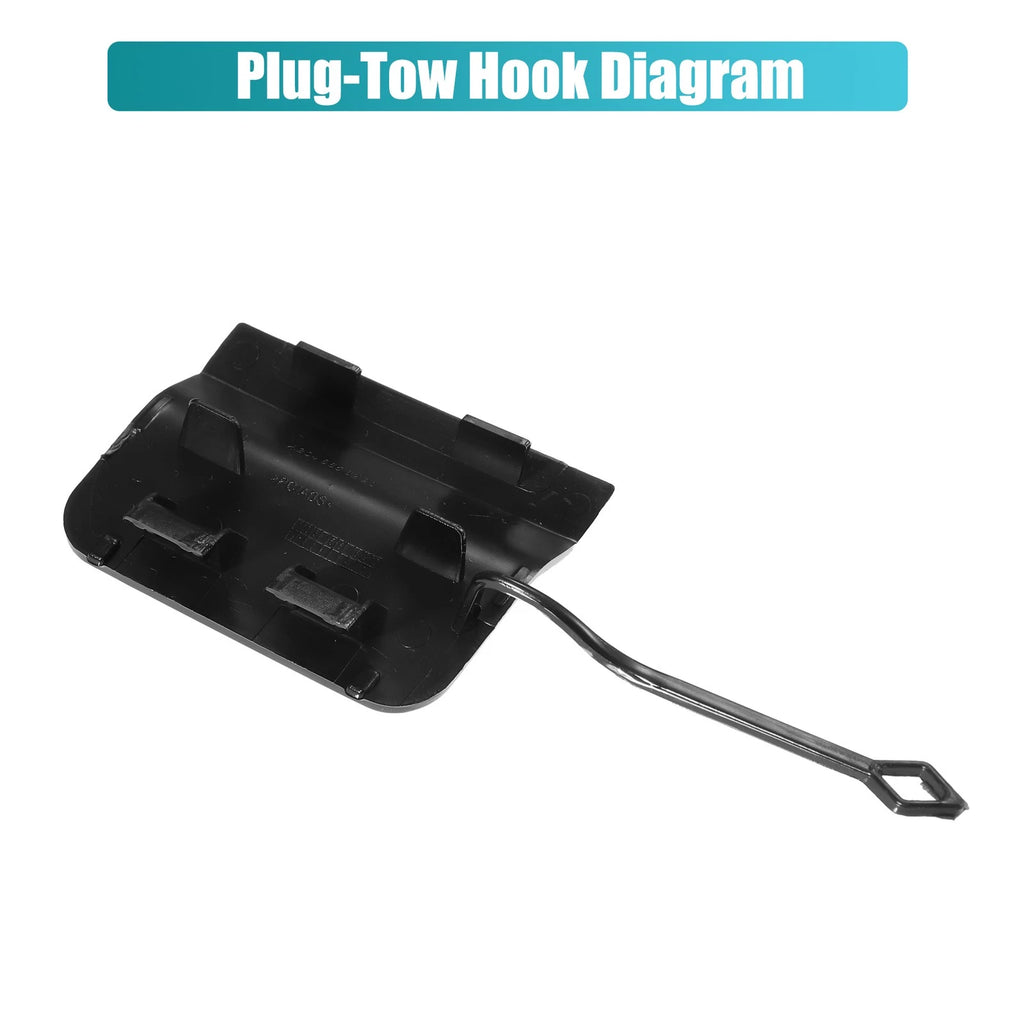 Rear Bumper Tow Hook Cover for Mercedes Benz C-Class (2012–2015) No.A2048856223 Black