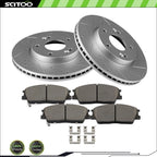 Front Rotors Ceramic Brake Pads Kit for Hyundai Venue (2020–2022) Kia Soul