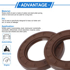 Set of 2 Oil Seal Rotary Shaft Seal FKM Rubber 38x62x7mm