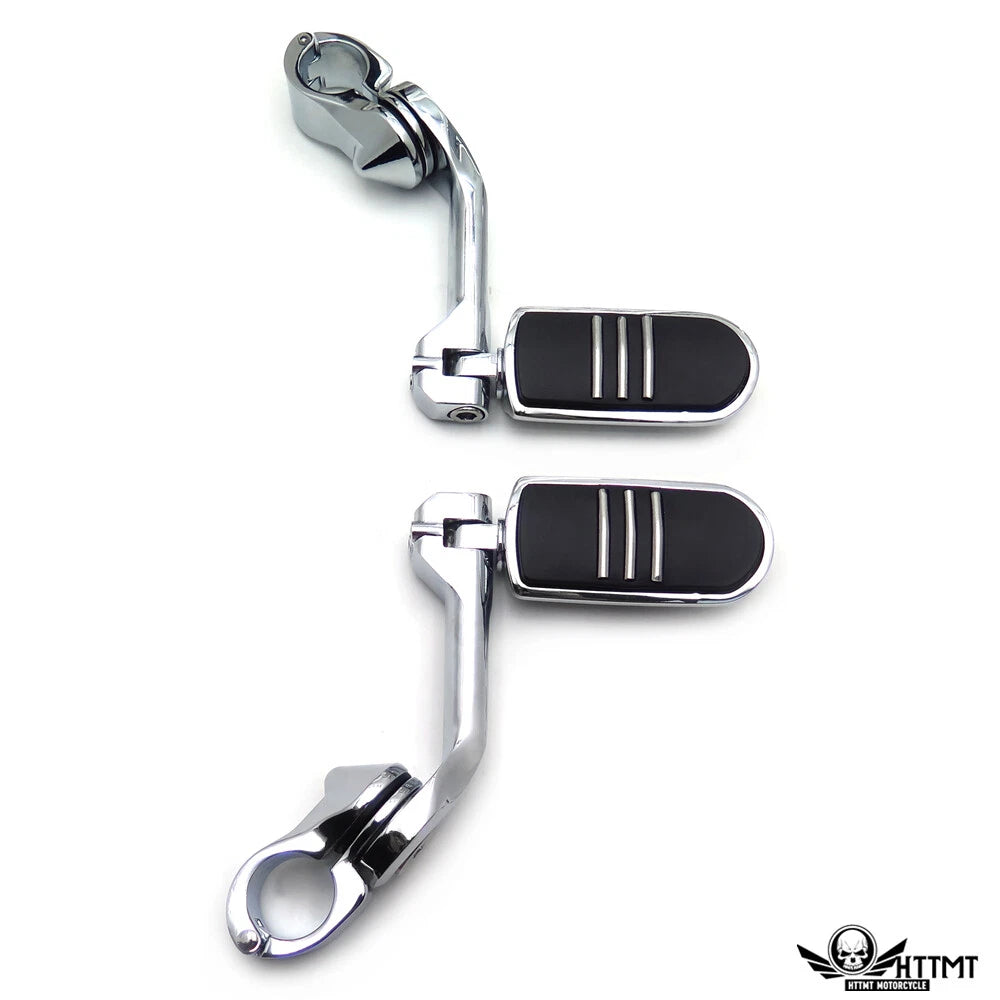 Chrome 5" Long Foot Peg Kit for Honda GoldWing Yamaha Roadstar