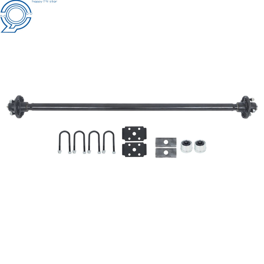 4 Lug Trailer Axle for Light Trailers (2000 lbs, 4' Hub Face, 42' Spring Center)