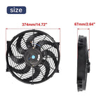Electric Cooling Radiator Fan Kit for Universal Applications (14")