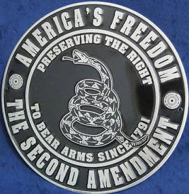 2X Don't Tread on Me Round Signs for Man Cave