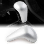 ABS Silver Console Gear Shift Knob Cover Trim for Mazda 3 Axela (2020-2021)