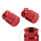 Set of 4 Tire Valve Caps for Car Motor Rim Vent (Red)